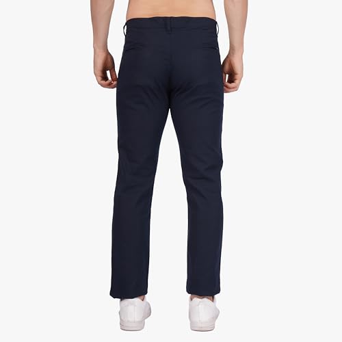 Image of Men's Regular Fit Linen Trousers | Slim Fit Lightweight Casual Pants | Stylish Dress Pants for Office or Travel | Premium Luxury Linen Trouser Pant with Breathable Comfort