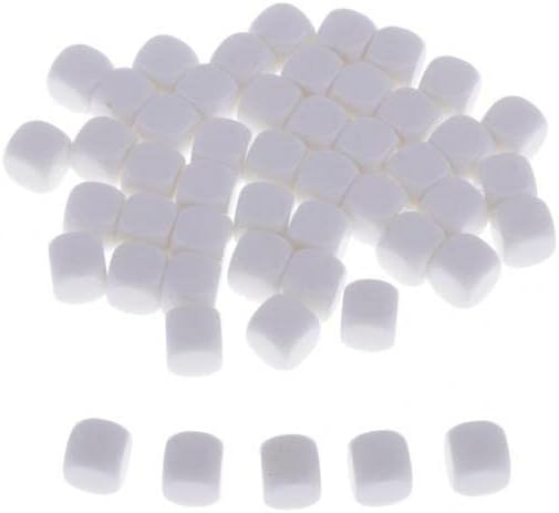 SM SunniMix 2 dados blancos en blanco de 6 caras RPG Gaming Dados 0.472 in DIY Sticker