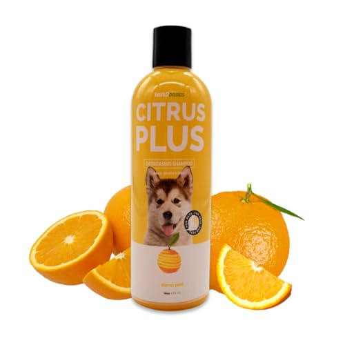 Bark2Basics Citrus Plus Dog Shampoo 16 oz - d-Limonene, Natural, Cuts Through Dirt and Grease, Professional Grade, Compliments Flea and Tick Regimen