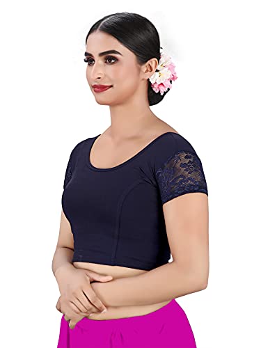 Image of Women's Cotton Short Sleeve Classic Blouse (SC-111-PINK- Pink 40)
