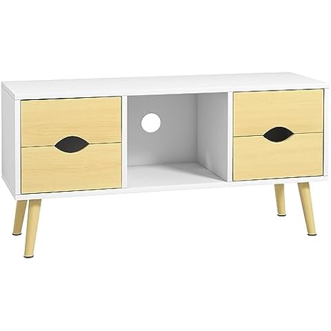 HOMCOM Meuble TV Scandinave Cover