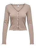 ONLY Damen Onllaila L/S Button Top Jrs Noos Langarmshirt, Caribou, S EU