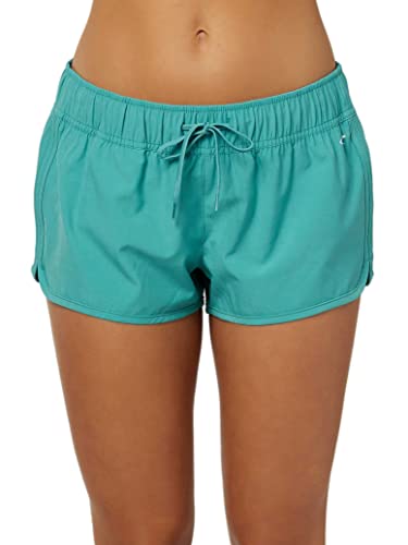 O'neill Womens Swim Laney 2 Stretch Board Elastic Waist Shorts, Teal, M #TOP1