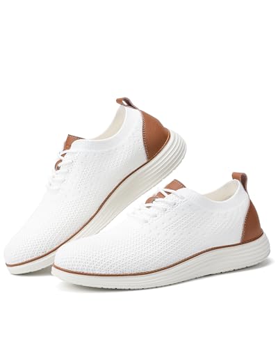 Image of VILOCY Men's Casual Dress Sneakers Lace-Up Oxfords Business Mesh Breathable Walking Shoes Tennis Comfortable