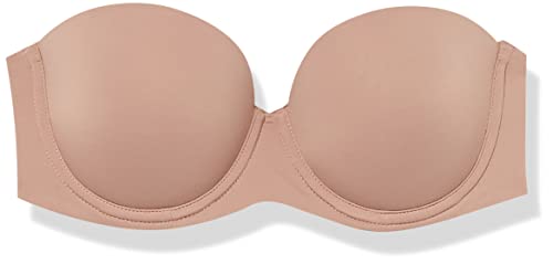 Amazon Essentials Women's Strapless Microfibre Bra, Dark Taupe, 36A #TOP3