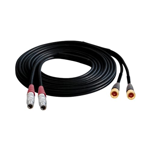 Câble double LEMO-00 vers microdot noir de 2m YUSHI pour capteur et appareil de mesure