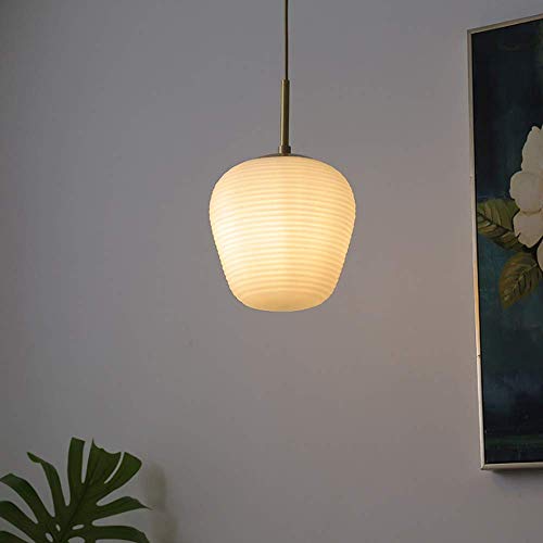 Lámpara colgante de diseño japonés con acabado en vidrio selecto y base E27 5