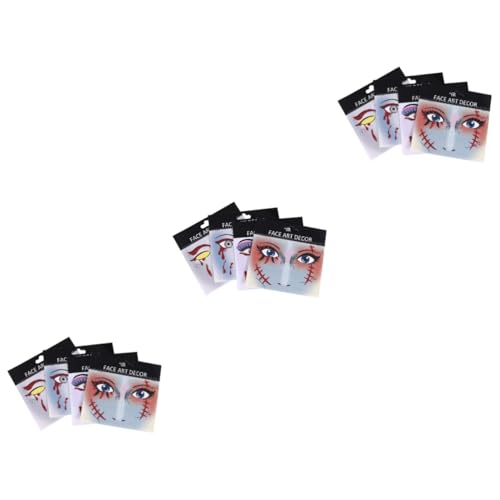 Autocollant de corps d'Halloween FRCOLOR imperméable pour maquillage de fête enfant