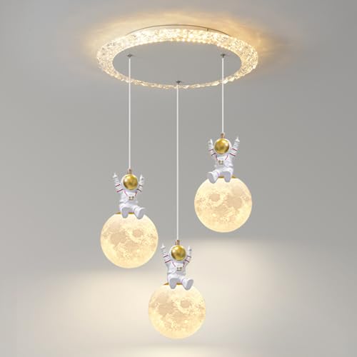 Jadssox Lámpara Colgante de Comedor con luz LED Regulable para habitación de niños, lámpara Colgante Moderna con Animales Bonitos de 36 W, Luces Colgantes para Dormitorio y Sala de Estar