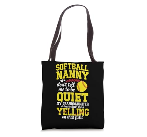 Softball Nanny Funny Nanny Of A Softball Player Nanny Tote Bag