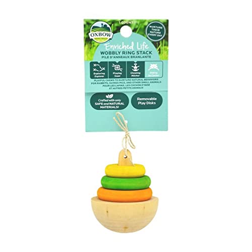 Oxbow Enriched Life Wobbly Ring Stack All-Natural Toy For Small Animals Cover