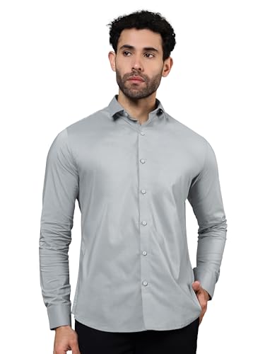 Image of Beyoung Cotton Plain Regular Fit Shirt for Men | Full Sleeve | Formal Shirt | Classic Collar Cotton