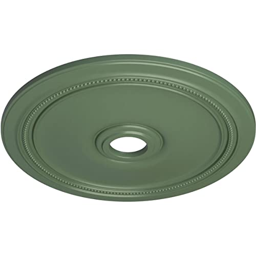 Image of Ekena Millwork CM24DIAGF Diane Ceiling Medallion, 24 inchOD x 3 5 /8 inchID x 1 1 /4 inchP (Fits Canopies up to 6 1 /4 inch), Hand-Painted Athenian Green