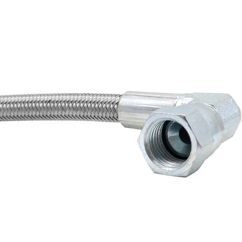 FZJDSD-4 AN 90 degree straight Steel Braided Turbo Oil Feed line 36" Length Hose Super sturdy scratch-resistant and wear-resistant by FZJDSD - Image 5