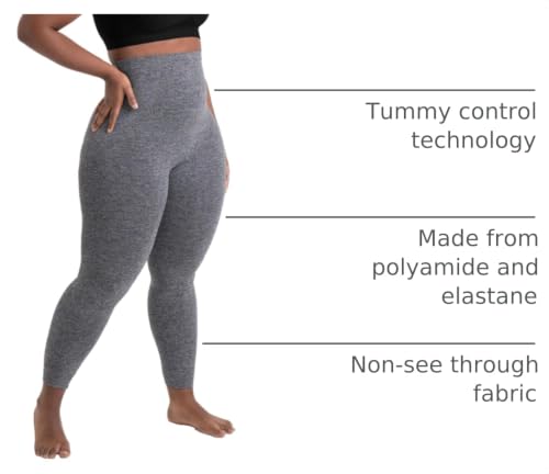 Image of SHAPERMINT High Waisted Tummy Control Compression Leggings for Women - Petite to Plus Size Womens Leggings Non See Through