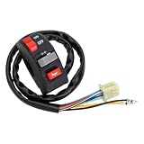 Tusk Compact Control Switch with On/Off – Handlebar Mounted Universal Motorcycle & ATV Control Switch with Turn Signal and Horn