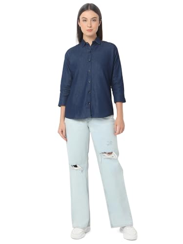 Image of Smarty Pants Women's Denim Formal Shirt.