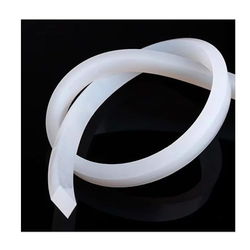 YINUK 1 Meter White Solid Square Silicone Rubber Sealing Strip, High Temp Resistant, Hardness 60A, Elastic Seal for Machinery, Electronics(4x4mm)