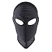 ATHX Black Breathable Open Eyes Spandex Zentai Costume Hood Mask (Black Open Eyes)