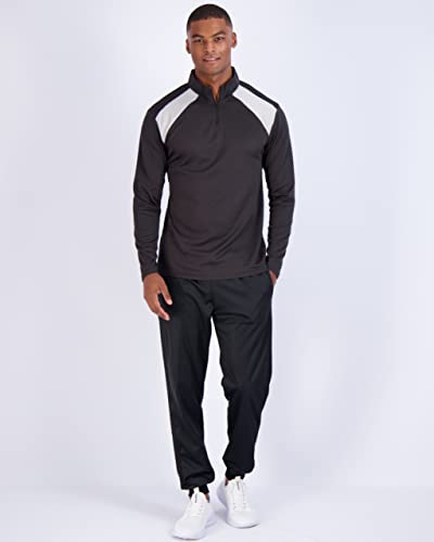 3 Pack:men's Quarter 1/4 Zip Pullover Long Sleeve Athletic Mesh Quick Dry Dri Fit Shirt Gym Running Performance Golf Half Zip Up Top Thermal Workout Sweatshirts Sweater Sports Track Jacket-Set 8,M #TOP3