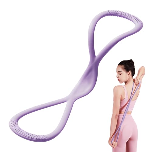 Widerstandsbänder Krafttraining, Klimmzugband in Form Einer 8, Resistance Bands für Schulterübungen, Rückentraining & Haltungskorrektur, Yoga-Stretching (Lila)