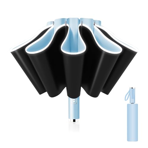 Pioggistar Ombrello Inverso Automatico 105cm Azzurro