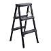 RONGJJ 3 Escalones / 4 Escalones, Plataforma De Trabajo De Aluminio De Doble Cara, Taburete De Cocina Plegable con Pies Antideslizantes (tamaño: 4 Escalones), 3-Step