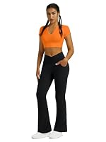 Yoga Pants for Women Flare Leggings with Pockets Crossover Yoga Leggings — image 7