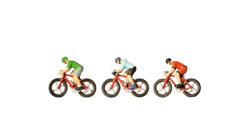 NOCH Rennradfahrer, Modellfiguren für die TT Spur, Set mit 3 handkolorierten Radfahrern für realistischen Modellbau NOCH Rennradfahrer, Modellfiguren für die TT Spur, Set mit 3 handkolorierten Radfahrern für realistischen Modellbau