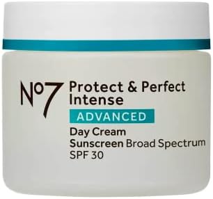No7 Protect & Perfect Intense Advanced Face Cream - Hydrating Face Moisturizer with SPF - Formulated with Hyaluronic Acid & Collagen Peptide Technology to Help Reduce Fine Lines & Wrinkles (1.69 Oz)