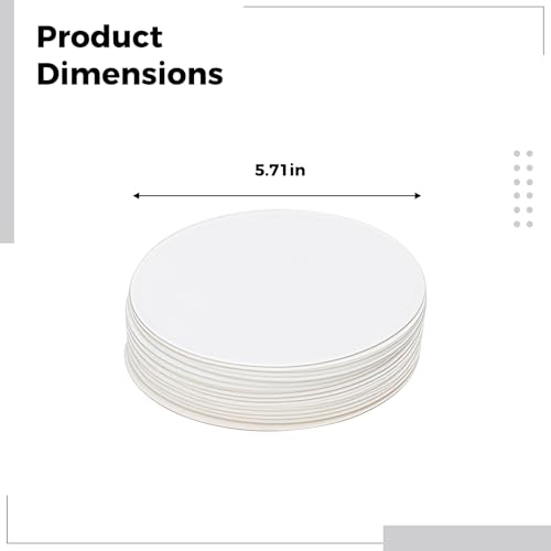 36 Pcs Watercolor Blank Cards Round, Blank Coasters for Crafts, 5.71 in (14.5 cm) Diameter White Thick Kraft Paper Cardstock, for Mandala Drawing, DIY Card Making, Sketching, Painting - Image 5