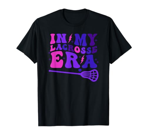 in My Lacrosse Era Retro Groovy Sports Women and Girls T-Shirt