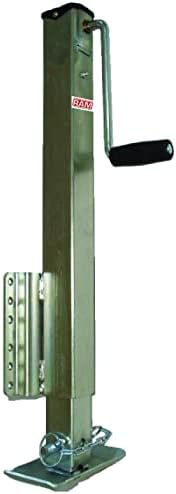 RAM 2,500lb Marine Jack Side Wind Dropleg, 15" Lift 28.25" Height, Zinc Fixed Mount