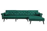 Convertible Sofa Bed Sleeper Velvet