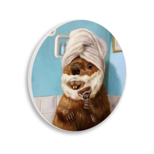 Stupell Industries 'Shaving Beaver Bathroom Animal'| Wall Plaque Art