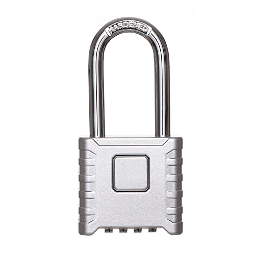 Zgsj Combination Lock Outdoor Combination Lock Heavy Duty Padlock Resettable Combination Lock (Sliver Long) #TOP2