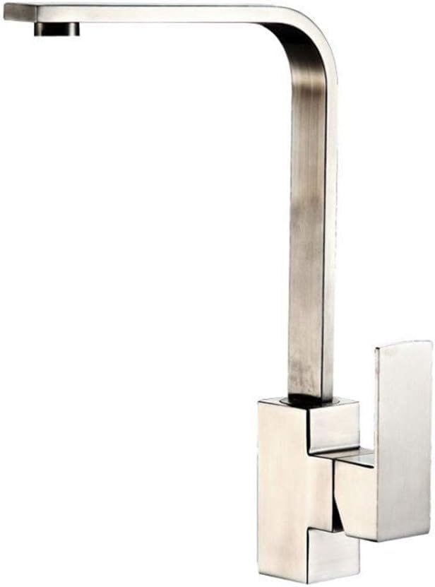 Robinet de cuisine anti-trace et anti-fuite mitigeur assis carré eau chaude et froide