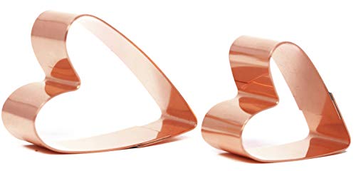 Set of Two Mini Hearts Cookie Cutter 2.25 Inch Handcrafted in USA by The Fussy Pup