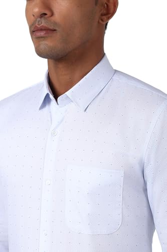 Image of Peter England Men Cotton Solid Slim Fit Shirt