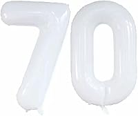 Vista 399 de GOER Globos con el número 80 para decoraciones de fiesta de cumpleaños número 80, globos de helio de aluminio jumbo de 42 pulgadas para 80 Oro rosa