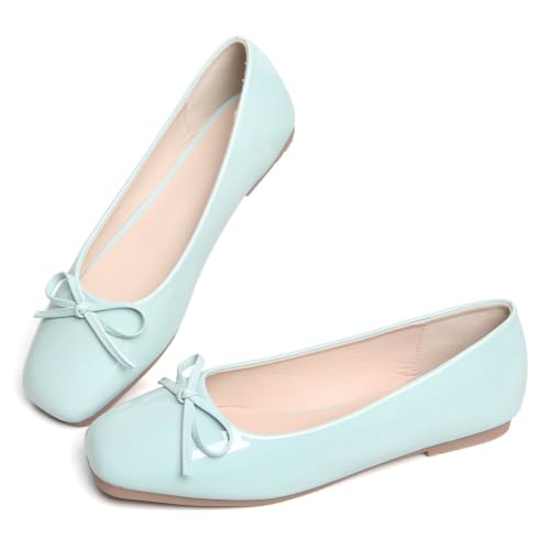 Image of Dear Time Women's Casual Foldable Ballet Flats Square Toe Ballerina Flats Shoes Comfortable
