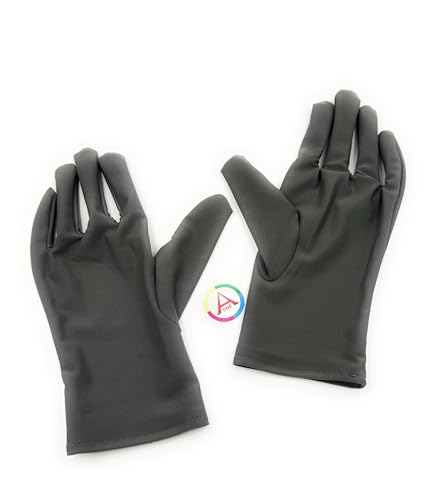 Image of Aone Premium Microfiber Lint Free Grey Hand Gloves 1 Pair Anti-Smear /Anti-Fingerprint for Quality Check /Scratch-free Handling for Jewellery /Diamond /Gemstone, Watch Boutique, Sun & Dust Protection