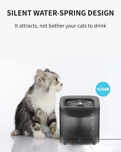 Image of PETKIT Cat Water Fountain, EVERSWEET SOLO SE, 1.85L Ultra Quiet Automatic Cat Drinking Fountain for Indoor Use, Easy-Clean Design with Carbon Filter and Separate Base, Plug-In Cat Water Dispenser