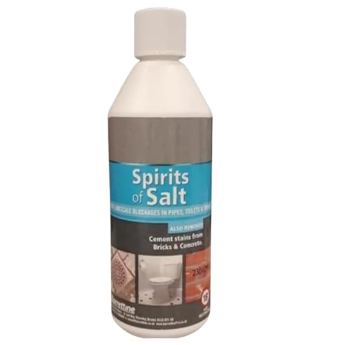 Spirit of Salt 500ml Multi-Purpose Drain & Toilet Cleaner Fast-Acting Limescale Remover & Pipe Unblocker Powerful Descaler for Toilets, Drains, Brickwork & Patios