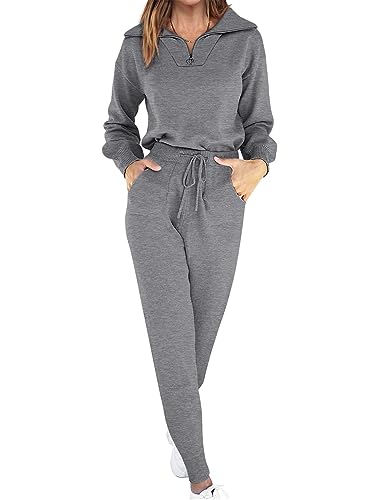 ANRABESS Women's Two Piece Outfits Sweater Lounge Sets Long Sleeve