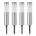 Produktbild Heinstian Solar Gartenleuchte Warmweiß LED Gartenleuchten Outdoor IP65 Wasserdicht Edelstahl Solarlampen für Terrasse, Rasen, Garten Hofwege und Wege (4 Stück)