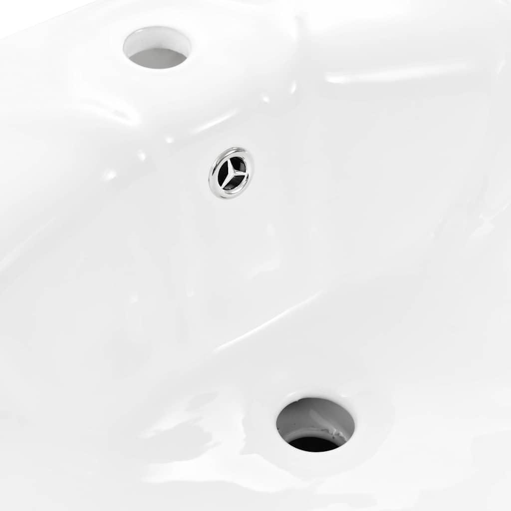 vidaXL Lavabo de Pie Cerámica Blanco 580x510x200 mm Muebles de Baño Grifería