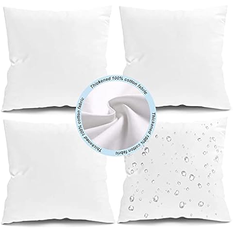 Fixwal 18x18 Inches Outdoor Pillow Inserts Set of 4 Cover