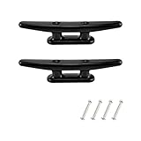 Anlegeklampe,Bootsklampe,Nylon Heavy Duty Klampe,Festmacherklampe,Kunststoffklampe,Nylon Klampe,Bootsklampe Kajak,Belegklampe,Cime di Ormeggio per Kayak 100mm 2 Stück Schwarz Tokaneit