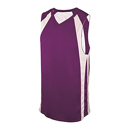 REV BASKETBALL JERSEY, PURPLE/WHITE, YOUTH-LARGE